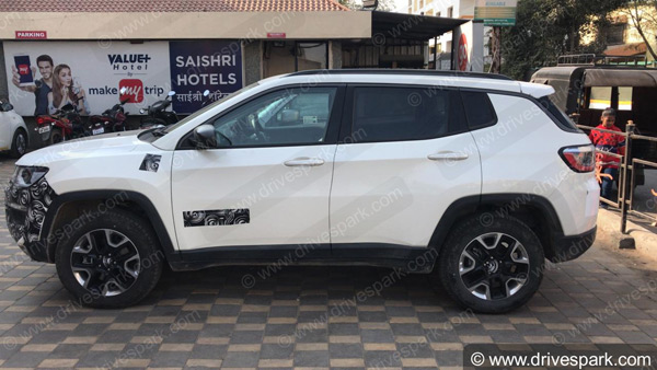jeep compass trailhawk spy pics side view