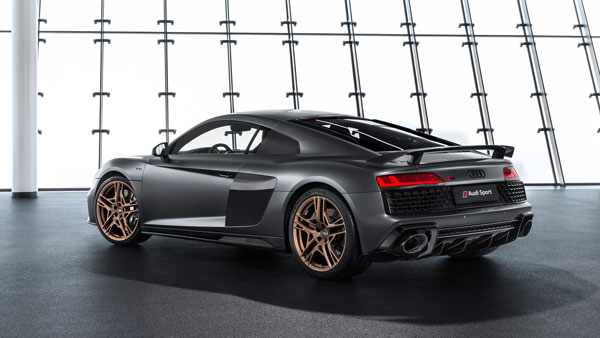 audi r8 v10 decennium rear three quarter profile