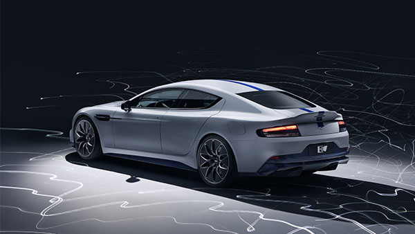 aston martin rapide e rear three quarter profile