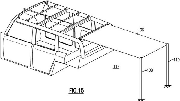 ford bronco removable roof patent