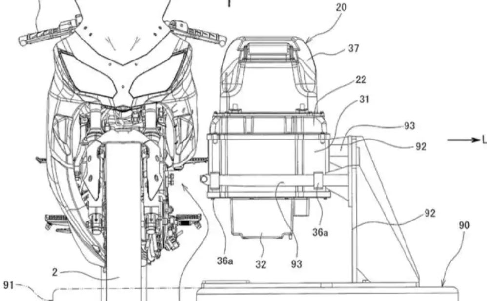 Kawasaki Patents Battery Swap Tech For Electric Bikes
