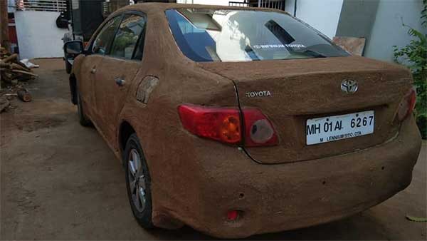 Toyota Corolla Owner Gets Car Wrapped In Cow Dung
