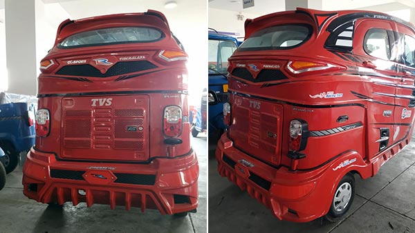 TVS King Auto Rickshaw Modified With Sunroof Four Doors And Six Speakers