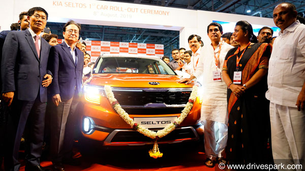 Kia Seltos Production Begins: Rolls Out First Customer SUV From Anantapur Plant