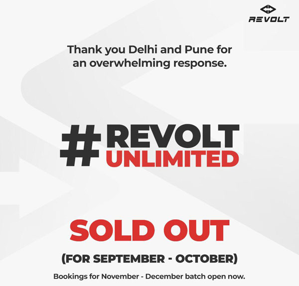 Revolt RV300 & RV400 Electric Motorcycles Bookings Closed Till October 2019 Due To High Demand