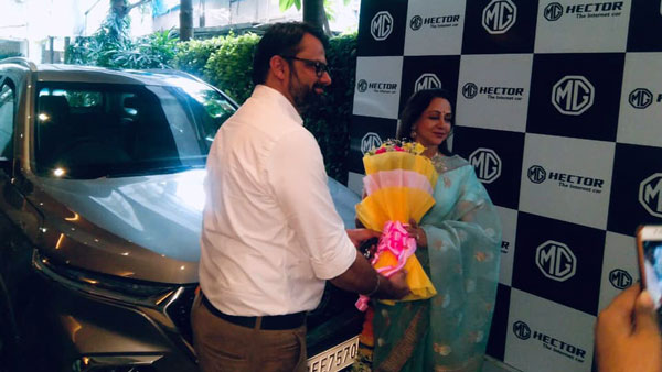Hema Malini Brings Home The MG Hector Sharp: An All New Dhanno