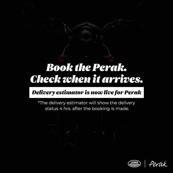 Jawa Perak Delivery Estimator Live: Will Show Waiting Period Four Hours After Booking