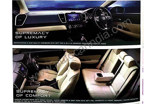New Honda City ZX Features Leaked Ahead Of Launch: Top Spec Trim Brochure Revealed