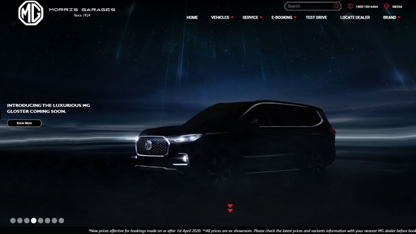 MG Gloster Teased On Website Ahead Of India Launch: New Premium SUV Arriving Soon