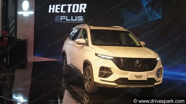 Spy Pics: MG Hector Plus Spied Testing Ahead Of India Launch Soon, Spied Next To The Toyota Innova Crysta