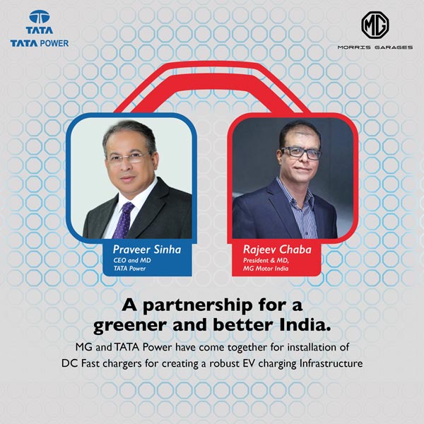 MG Motor India & Tata Power Partners To Install DC Fast Chargers At Select Dealerships