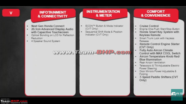 Variant Brochure Leaked For The All-New Honda City Before Launch: Specifications & Details