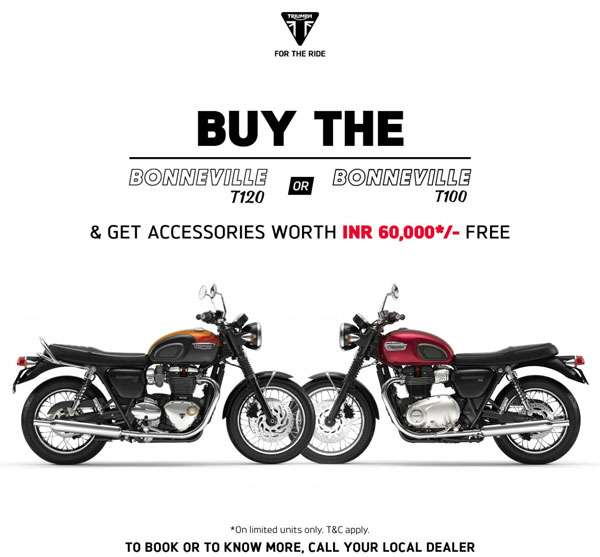 Triumph Bonneville Offered With Free Accessories For Limited Time: Details