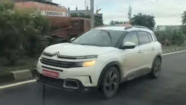 Spy Pics: Citroen C5 Aircross Production-Ready Model Spotted Testing In India