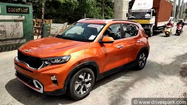 Spy Pics: Kia Sonet Mid-Spec Variant SUV Spotted Ahead Of Launch