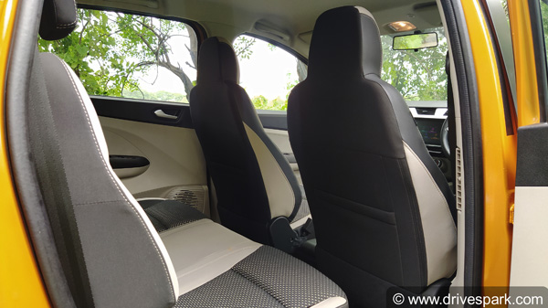 the Triber AMT gets a traditional gear lever that gives the driver the option of manual shifting.