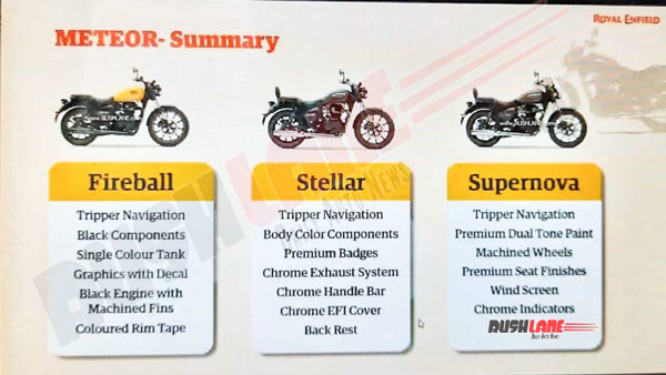 Royal Enfield Meteor 350 Details Leaked Ahead Of Launch: Features, Variants, Colours & Other Aspects