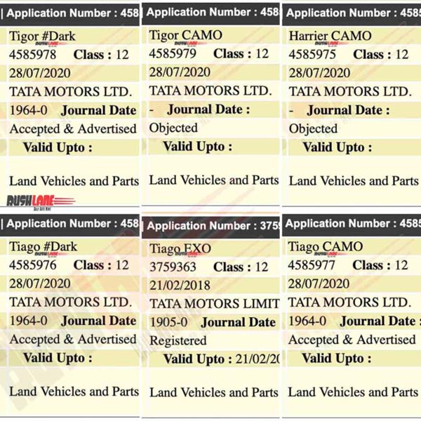 Tata Cars Camo & Dark Special Edition Models Registered: All Models To Get New Variants