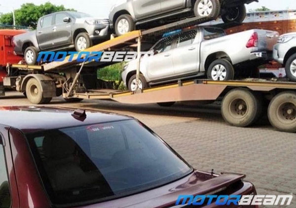Spy Pics: Toyota Hilux Pick-Up SUV Spotted Arriving In India