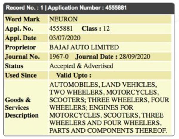 Bajaj Neuron Trademarked In India: New Cruiser Motorcycle, Technology & Other Details