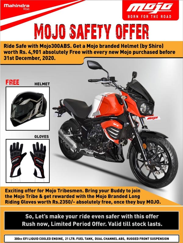 Mahindra Mojo 300 ABS Offered With Free Shiro Helmet: New Referral Offer & Other Details