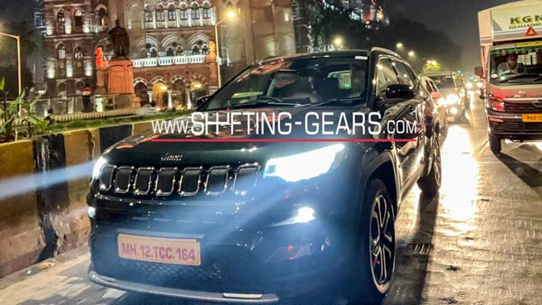 Spy Pics: 2021 Jeep Compass Facelift Spied In New Green Paint Scheme: India Launch Expected Soon