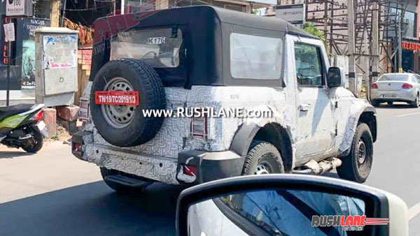 Mahindra Thar Spotted Testing With Side Facing Rear Seats: Here Are The Details!