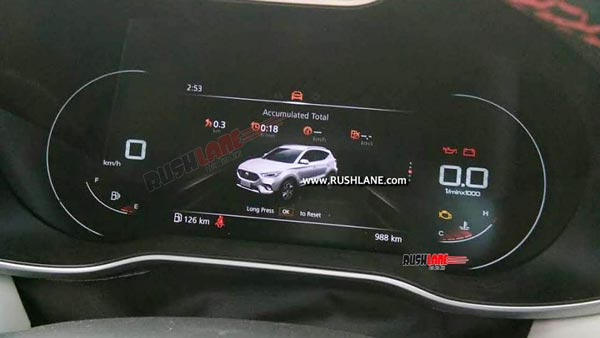 Spy Pics: MG ZS (Astor) Digital Instrument Cluster Spotted Ahead Of Launch