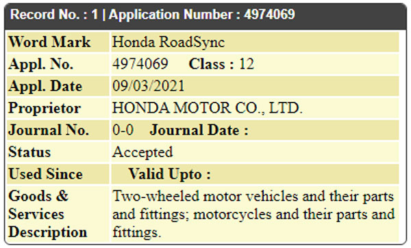 Honda RoadSync Trademarked In India: Activa 125, Grazia & X-Blade To Get Bluetooth Connectivity