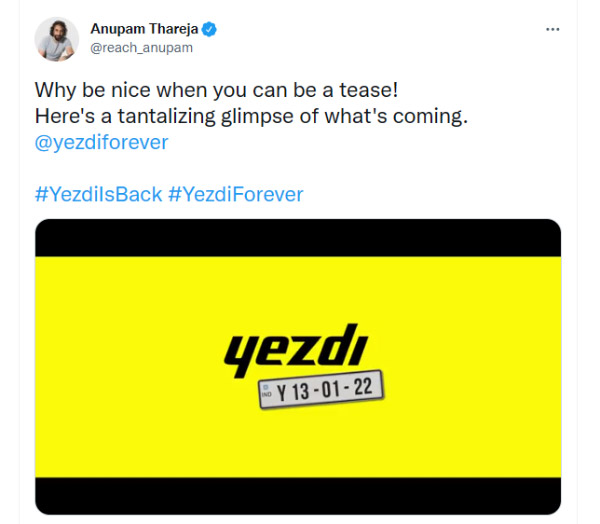 Yezdi ADV Motorcycle Teased Ahead Of Debut: Launching On 13 January 2022