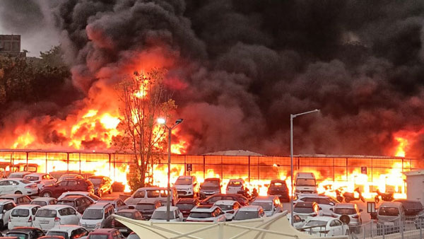 Scenes From Hell As Massive Fire In Delhi EV Parking Space Guts Nearly 100 Vehicles