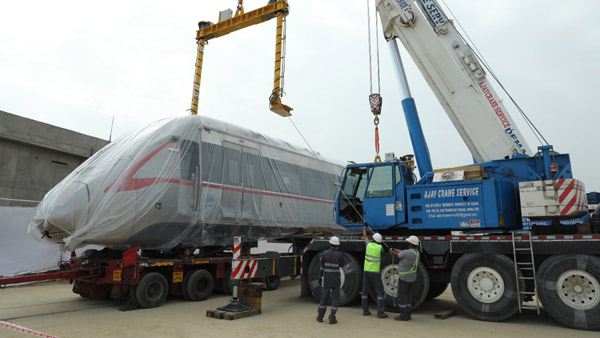 First Trainset For Delhi-Meerut RRTS Arrives