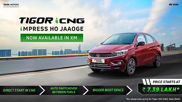 Tata Tigor XM iCNG Launched At Rs 7,39,900 - 26.49km/kg Mileage