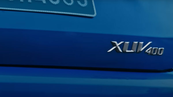 Mahindra XUV400 Electric SUV Teased Again - Exterior & Electric Blue Colour Revealed 