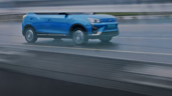 Mahindra XUV400 Electric SUV Teased Again - Exterior & Electric Blue Colour Revealed 