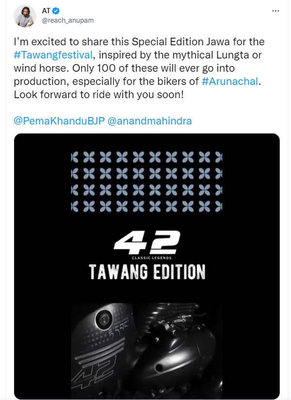 Jawa 42 Tawang Edition Launch On November 6 – Limited To 100 Units