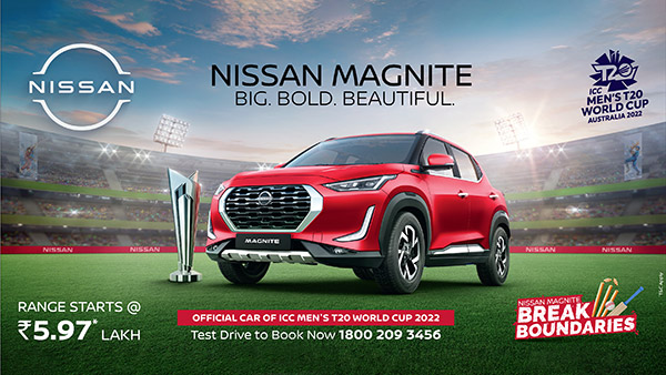 Nissan Magnite Once Again Becomes The Official Car Of The ICC Men’s T20 World Cup