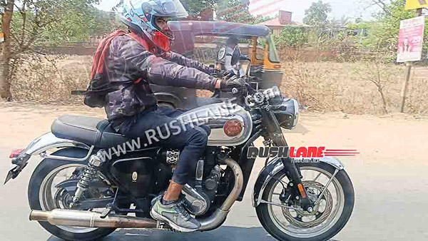bsa gold star 650 spy shot side profile