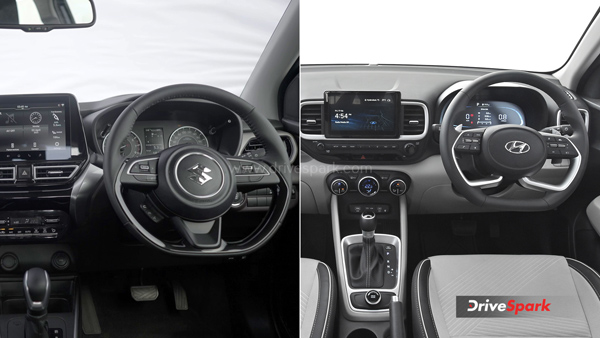 Maruti Suzuki Fronx Turbo Vs Hyundai Venue Turbo Interior Maruti Suzuki Fronx Turbo Vs Hyundai Venue Turbo Interior