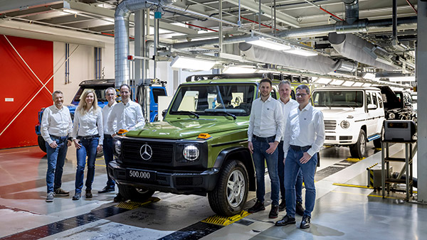 mercedes g-class suv production