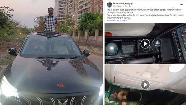 Mahindra XUV700 Owner Reports Water Leak 
