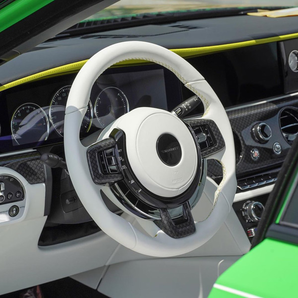 mansory green rolls-royce ghost interior