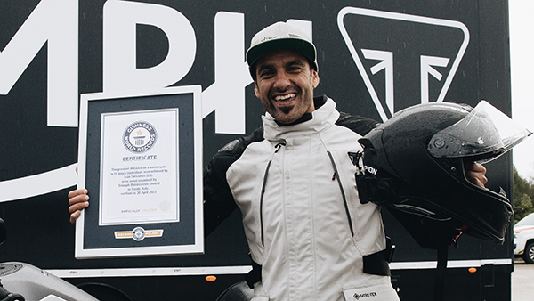 Triumph Tiger 1200GT Explorer Guinness World Record