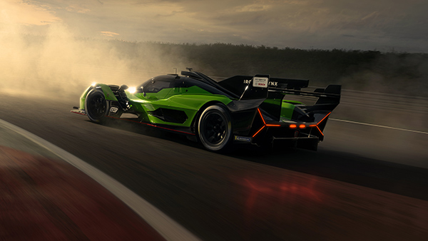 Lamborghini SC63 rear tracking shot