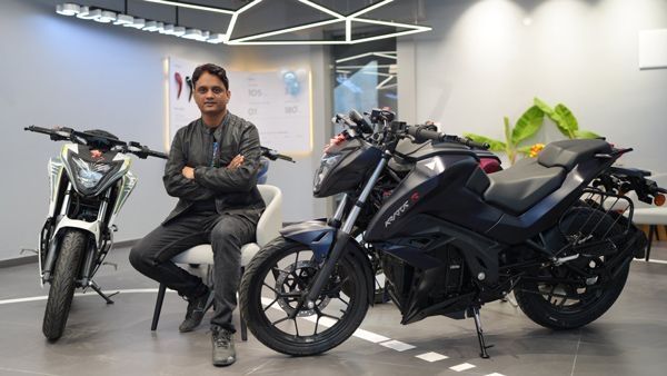 Tork Motor CEO Sitting With The Kratos R