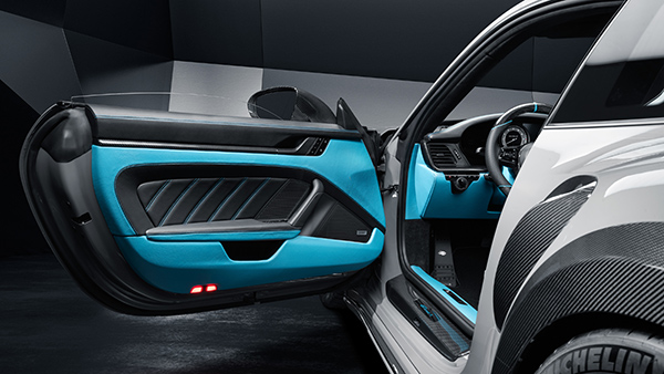 TECHART Porsche 911 Blue Interior Door
