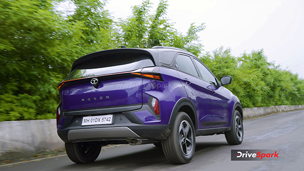 2023 Tata Nexon Review tracking rear 2023 Tata Nexon Review tracking rear