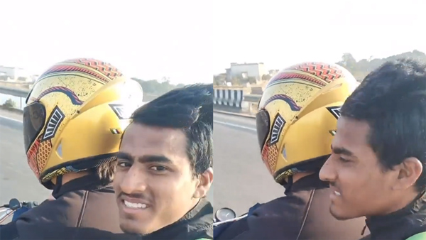 Dhoni Gives Lift To Young Cricketer On His Motorcycle