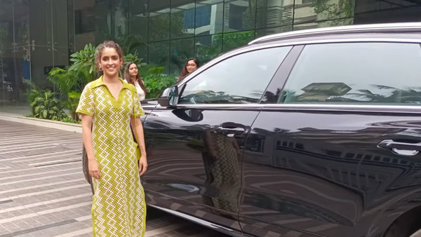 Jawan Actress Sanya Malhotra Poses With Her Audi Q8