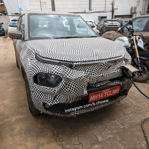 tata punch ev spy pics
